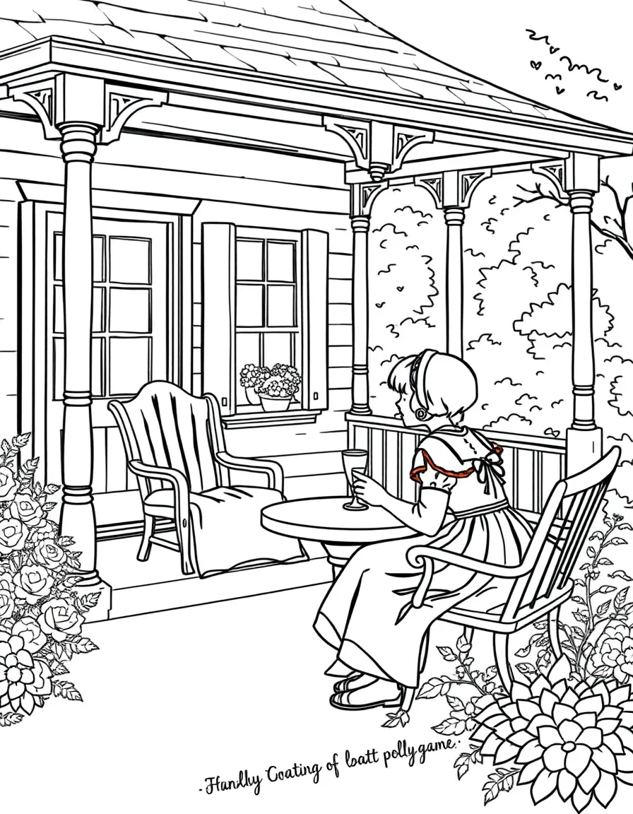 Pollyanna playing the "glad game" on her aunt's porch