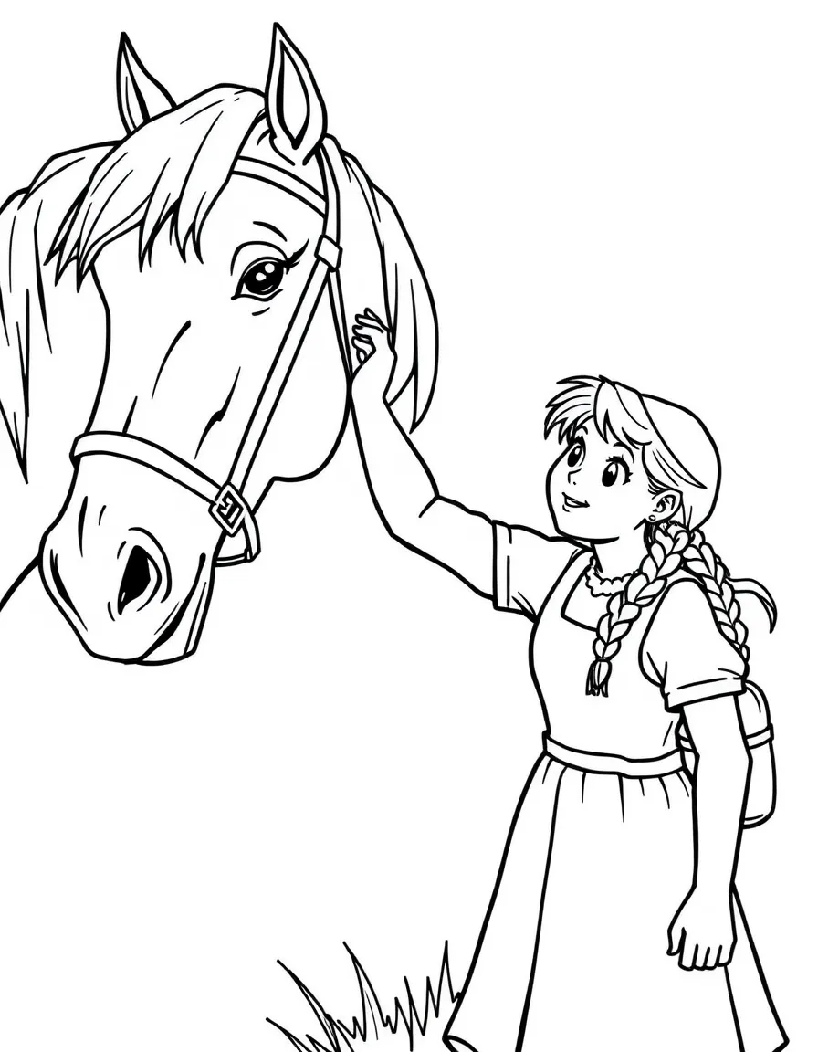 Pippi Longstocking lifting her horse with one hand