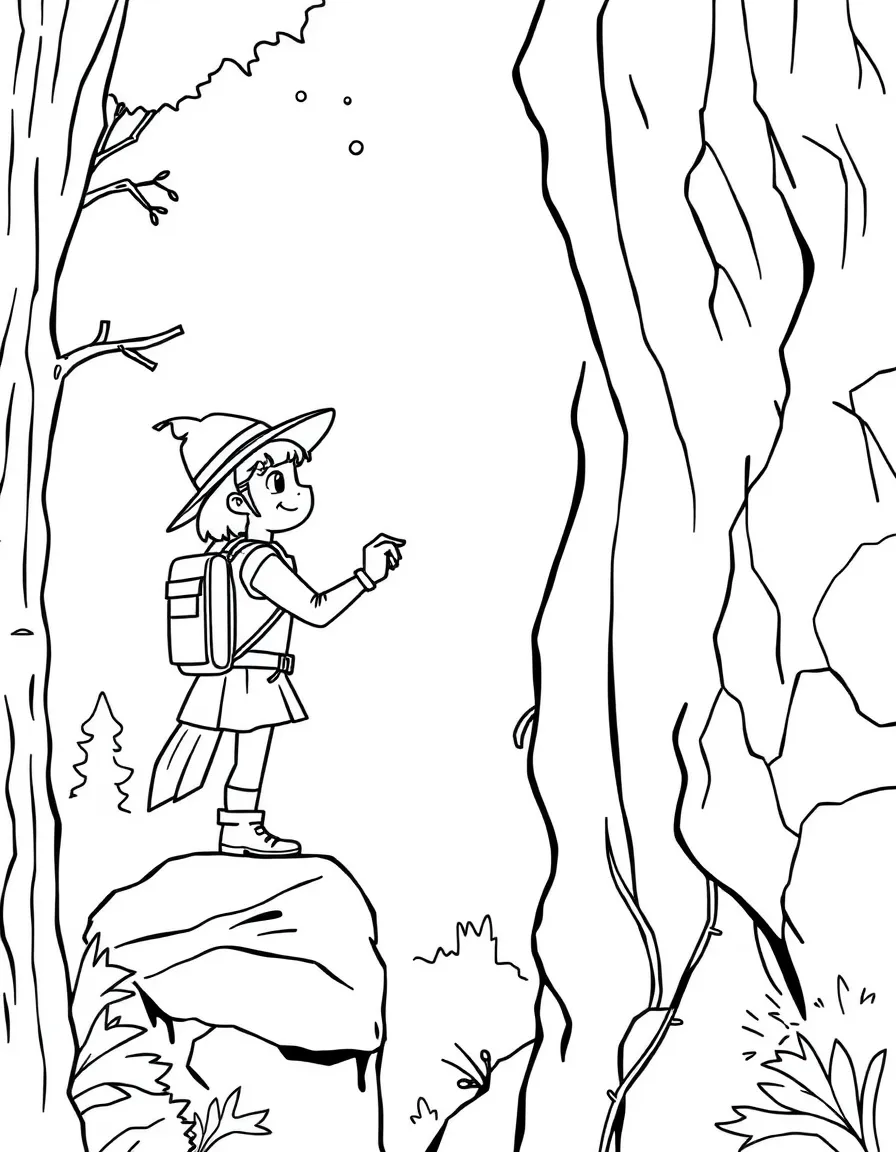 Anna Pigeon the park ranger finding a clue while rock climbing