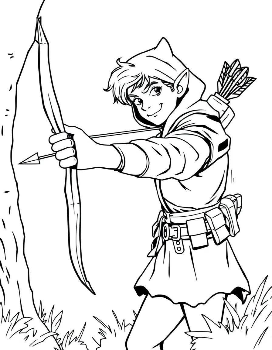 Robin Hood splitting an arrow in the archery contest