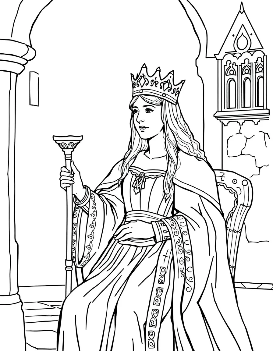 Eleanor of Aquitaine holding court in Poitiers