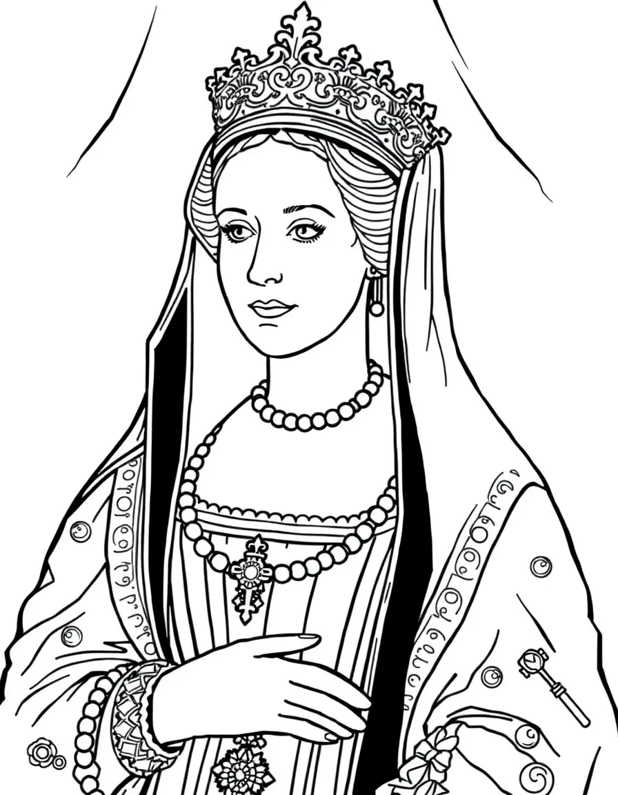 Anne Boleyn at her coronation as Queen of England