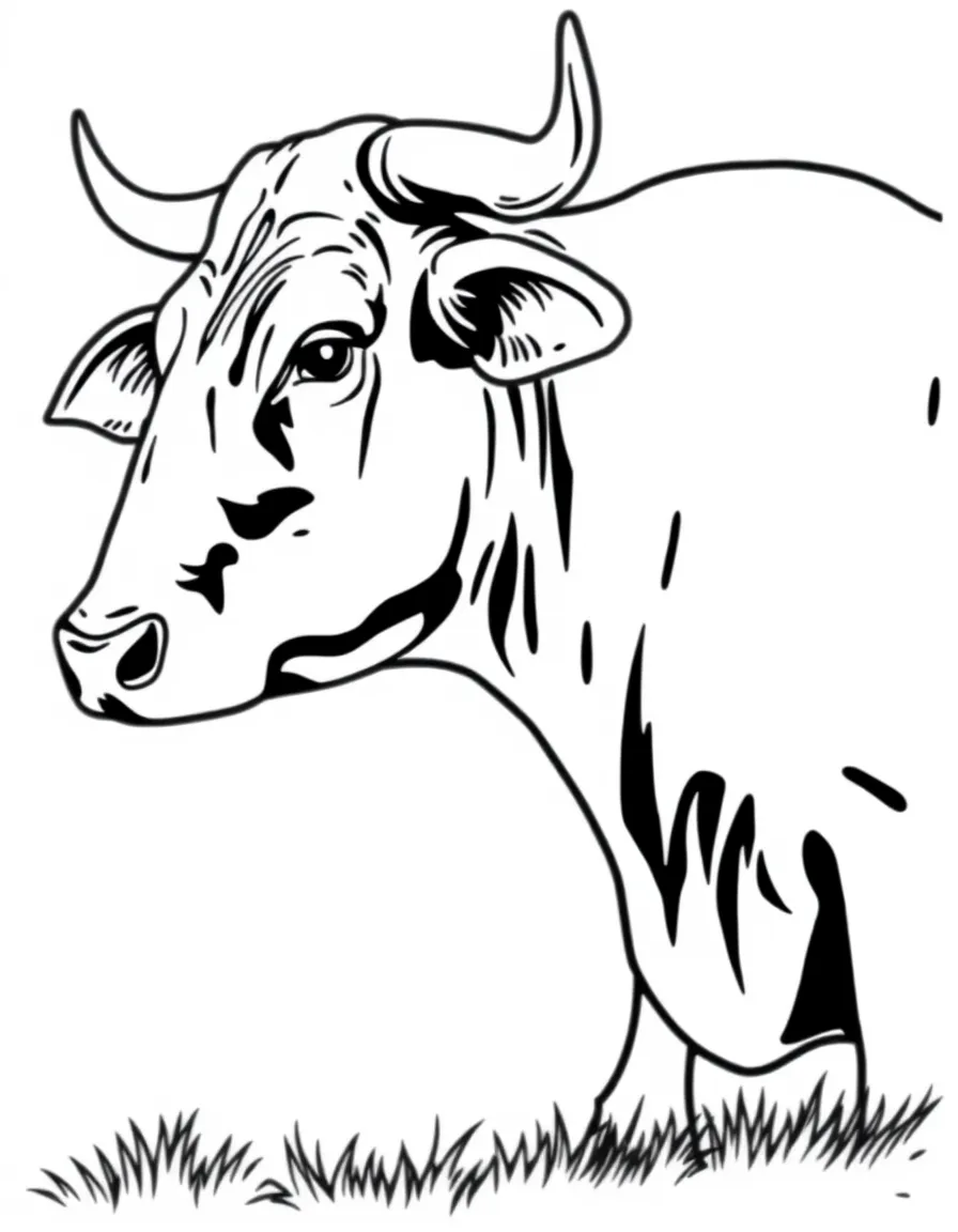 A Brahman cow with its distinctive hump and droopy ears