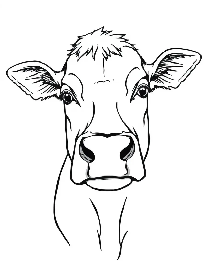 A cow with a perfect heart-shaped nose