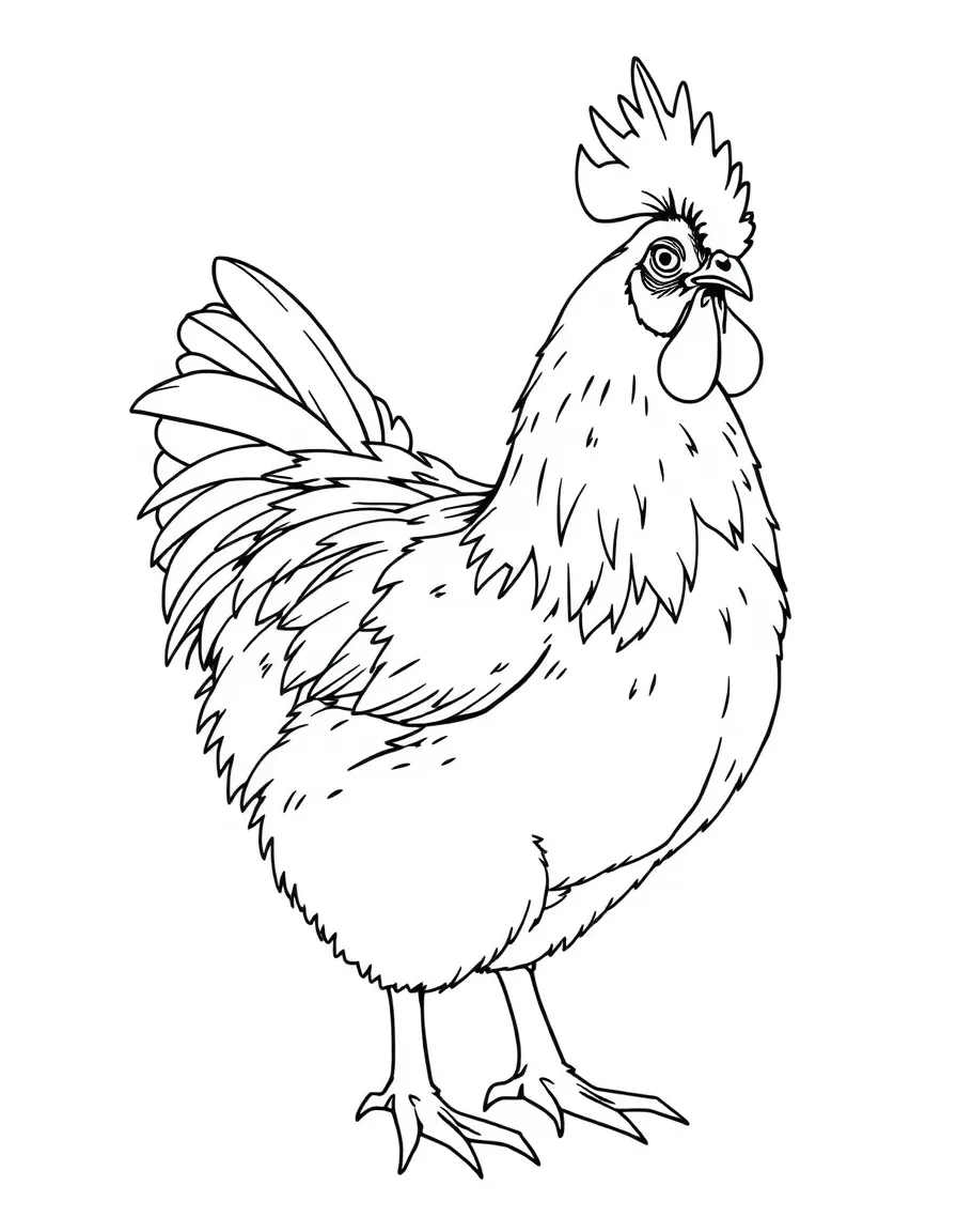 A silkie chicken with its distinctive fluffy feathers