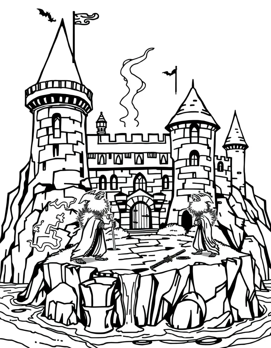 A magical prison on an island with spectral guards