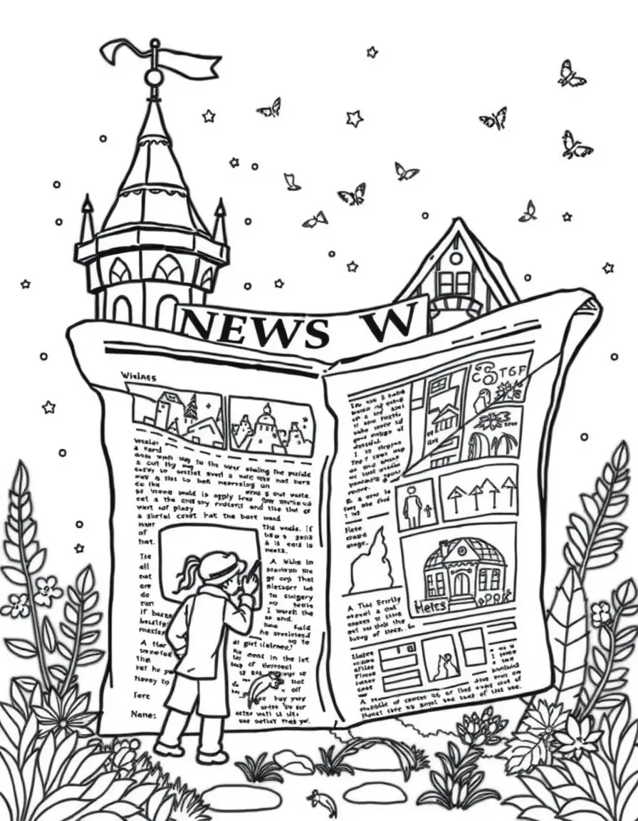 A magical newspaper with moving photographs