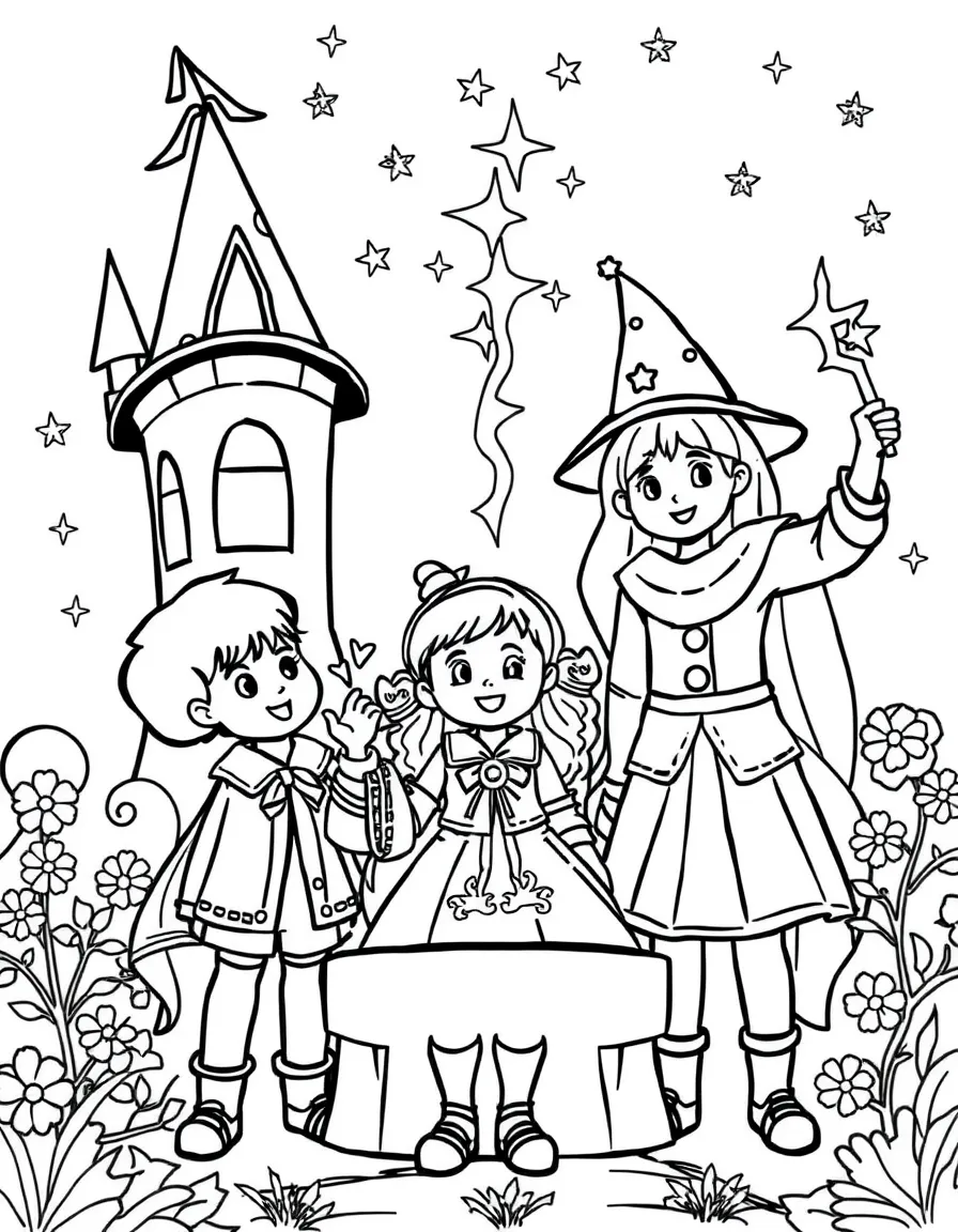 A magical competition with three schools participating