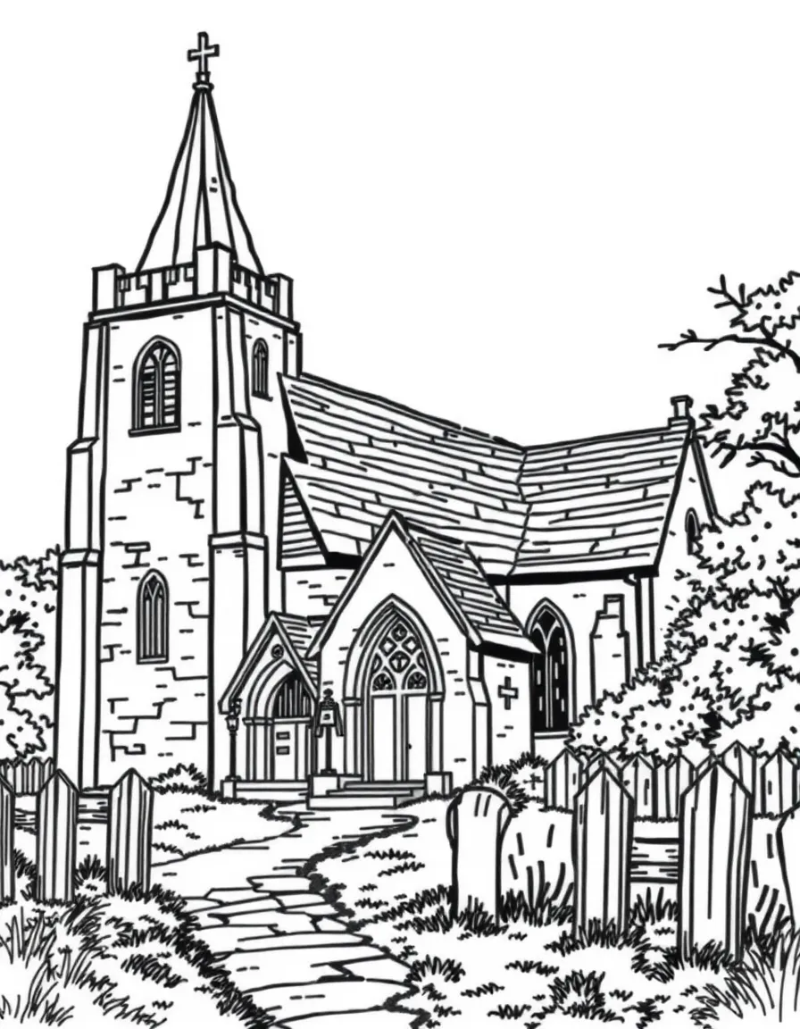 A village church where a murder occurred during service