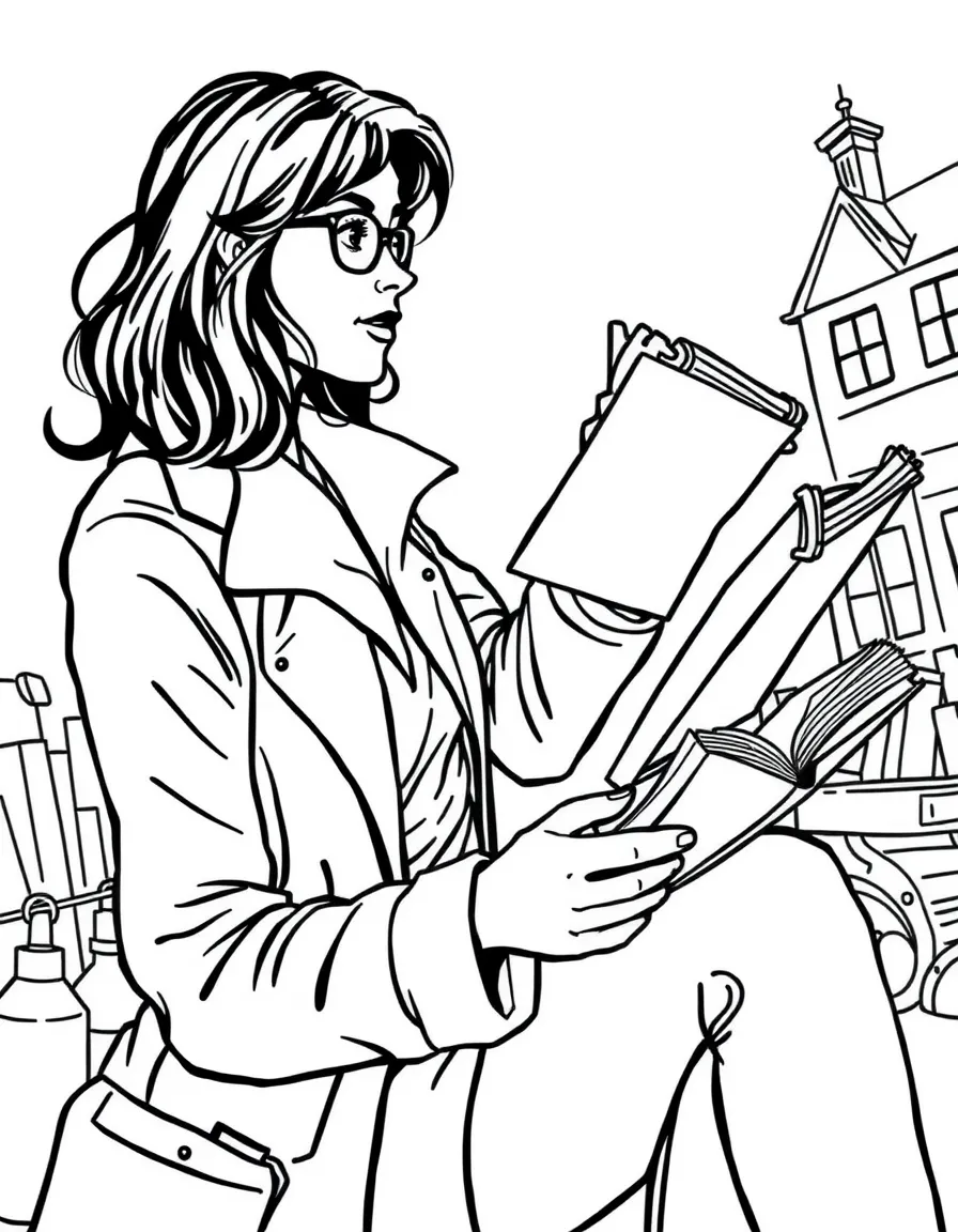 A crime-solving writer researching for her next novel