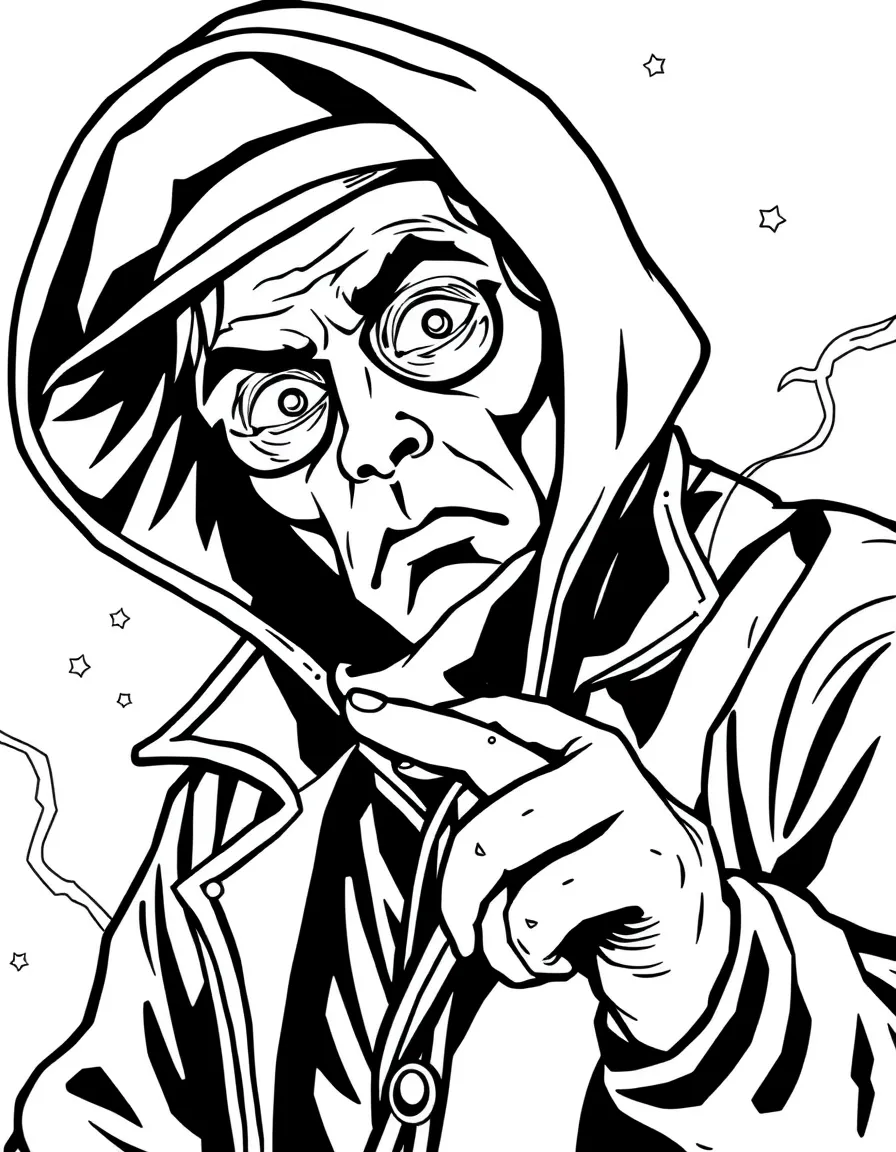 A psychic detective having a vision of the crime