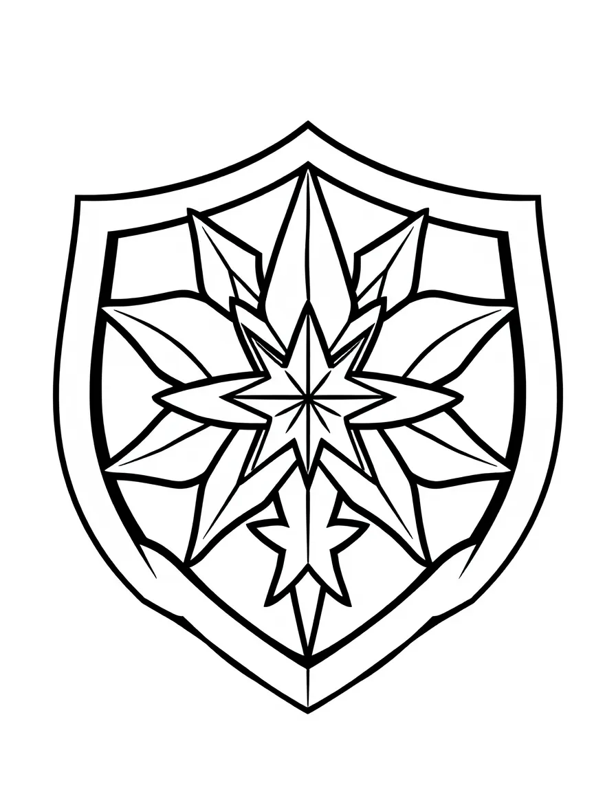 An iconic shield with star design
