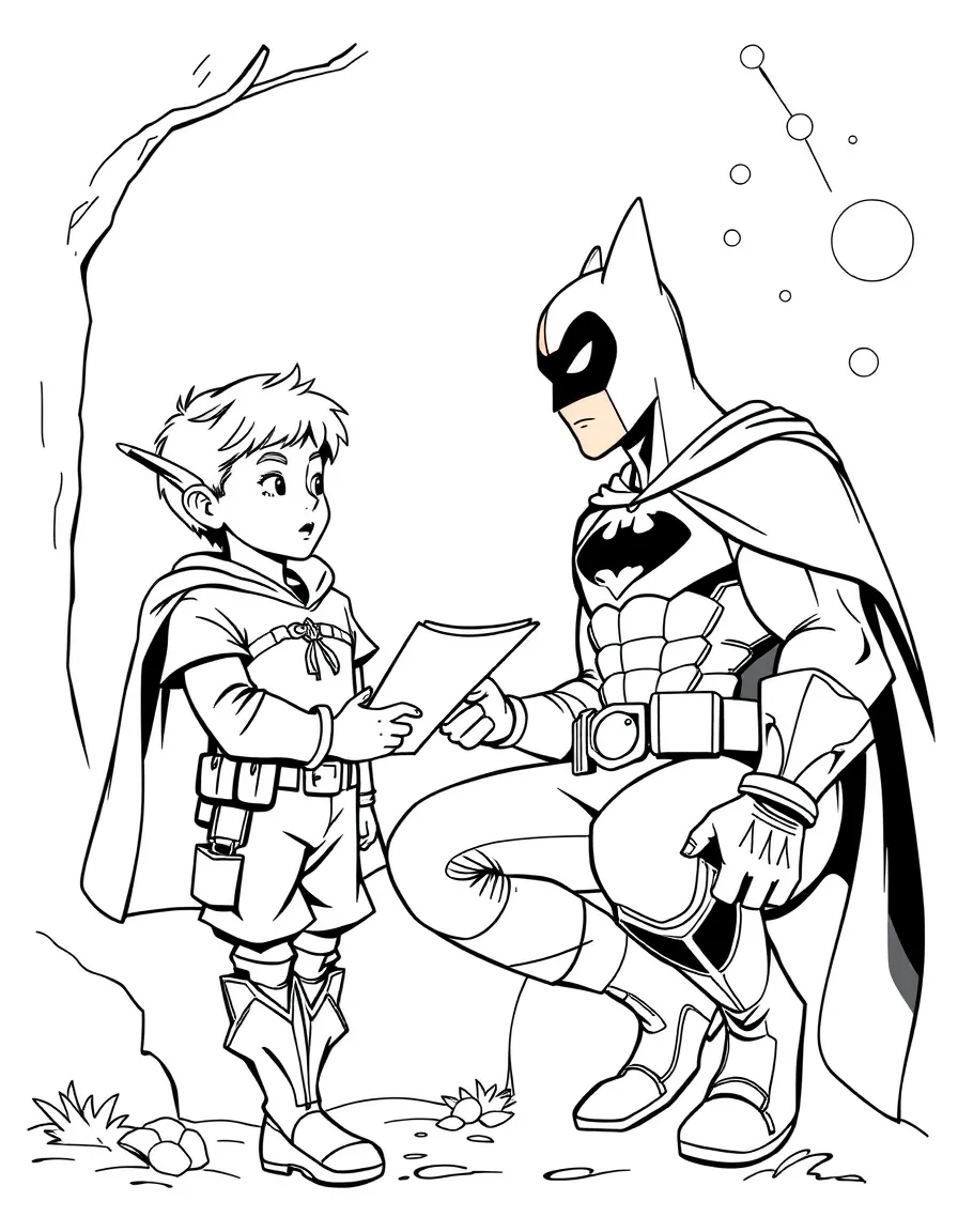 A young sidekick learning from their mentor hero