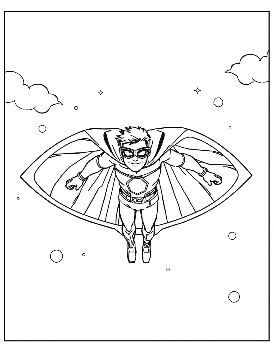 A hero's invisible jet with only the hero visible inside