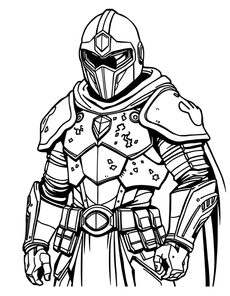 A hero's armored costume with battle damage