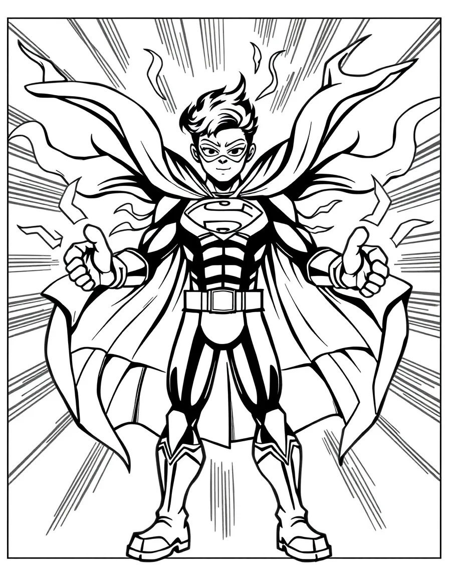 A hero with duplication powers creating multiple copies