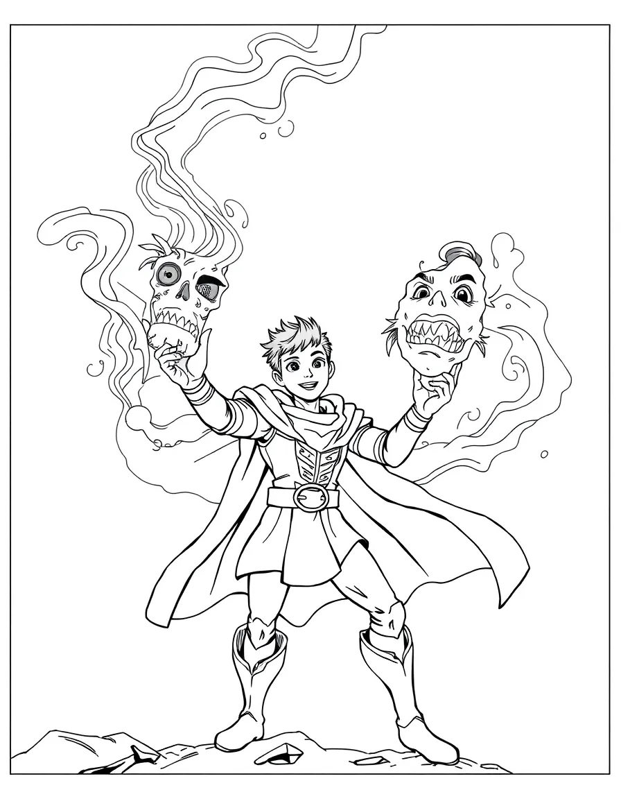 A magical hero transforming an object into something else