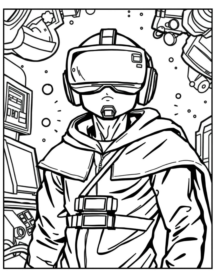 A hero in a virtual reality computer world