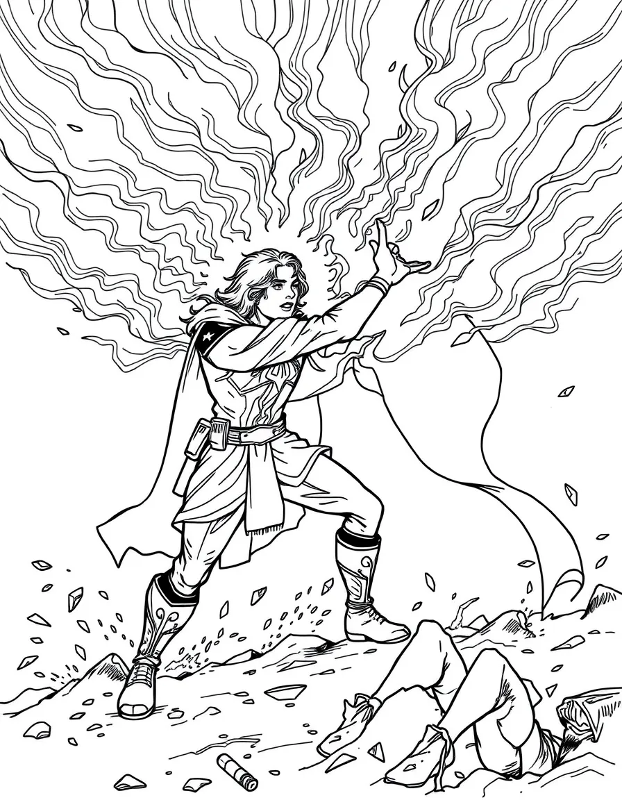 A hero finding a peaceful solution to a violent conflict