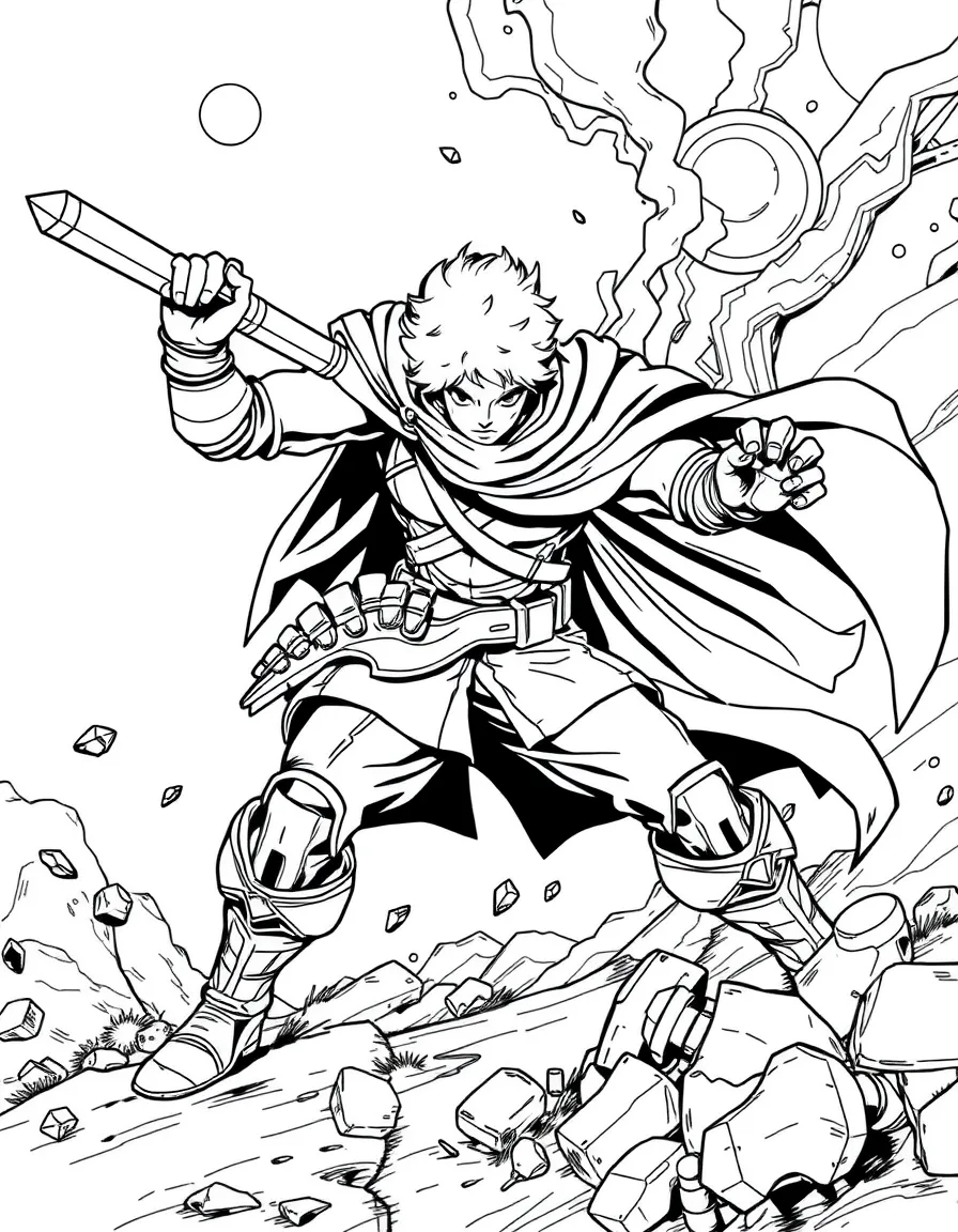 A hero using the environment strategically in combat