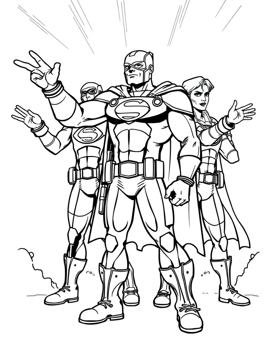 A hero coordinating a team with hand signals