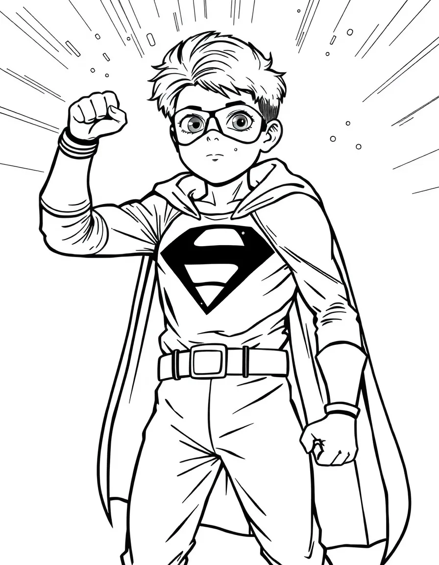 A teenager transforming into their superhero identity