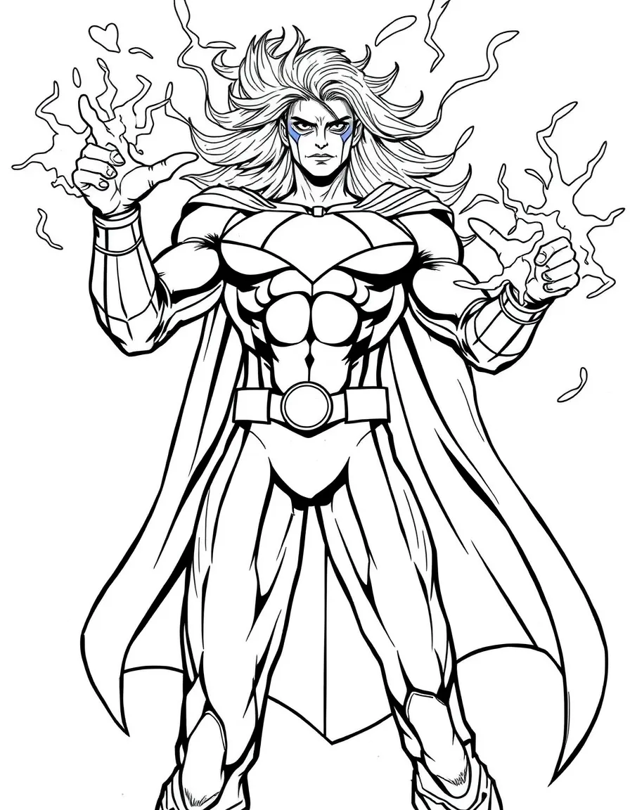 A hero's physical change when powers activate