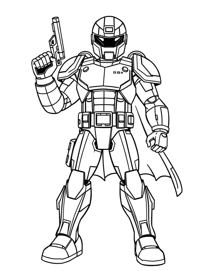 A buildable action figure with connecting pieces