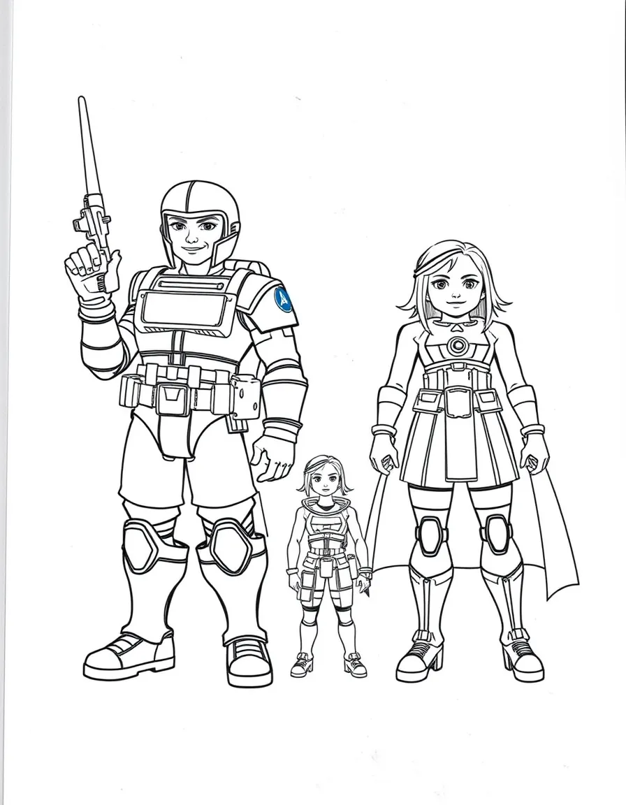 A size comparison of standard and deluxe figures