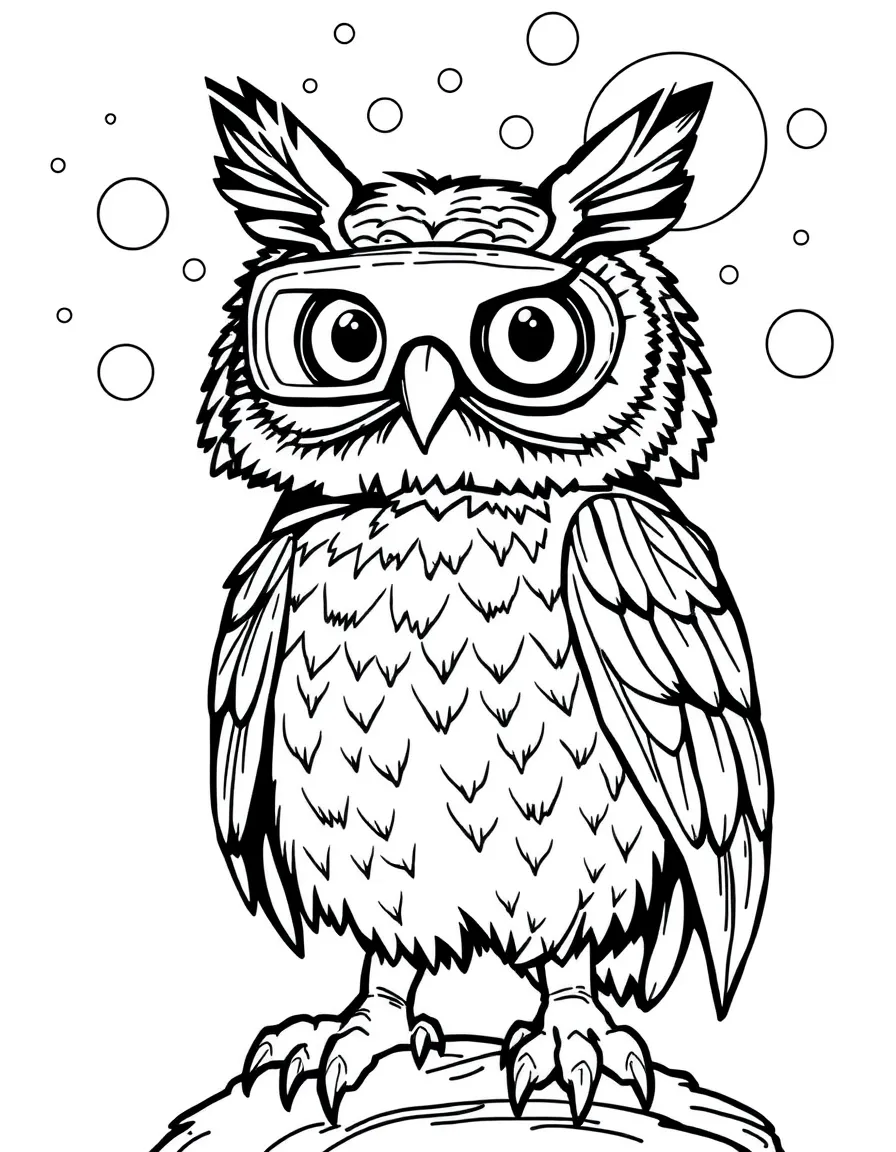 A hero with owl features providing night vision
