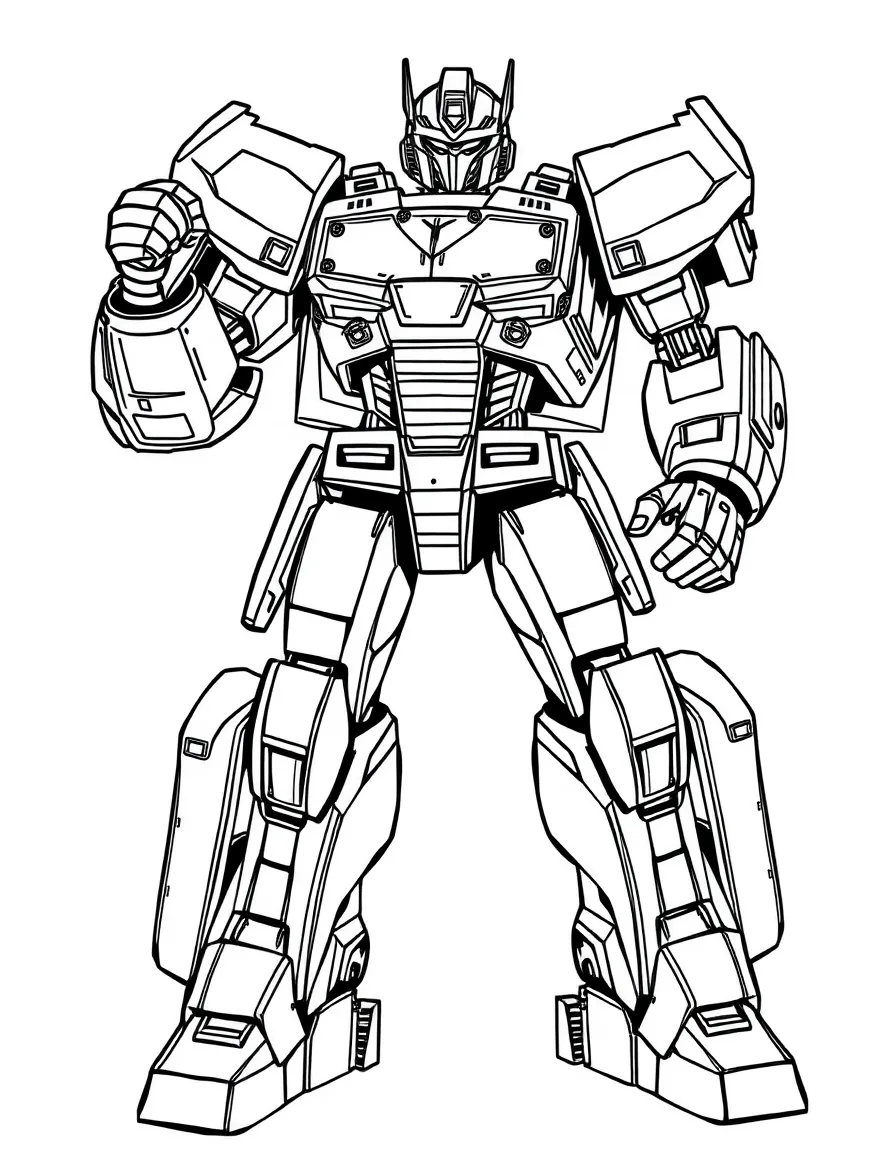 A transforming robot hero changing form