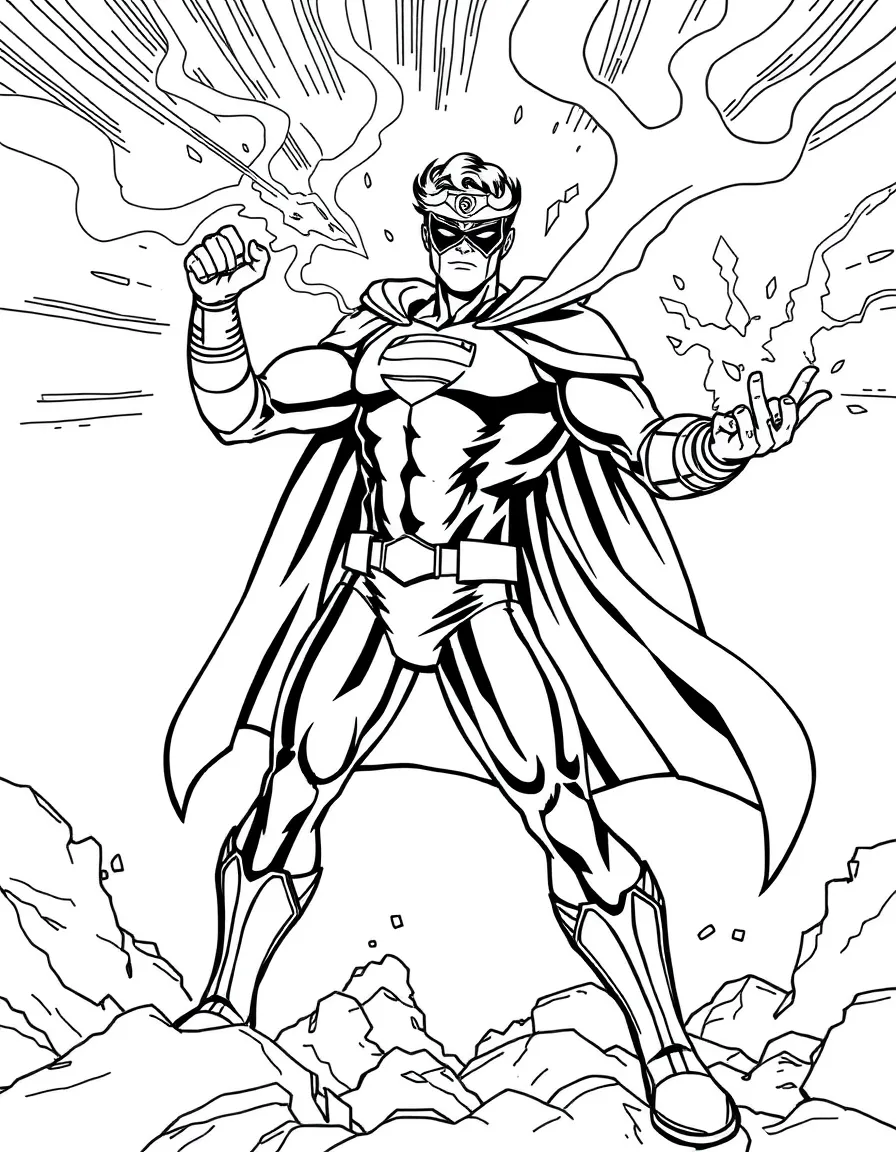 A hero with light powers creating solid objects