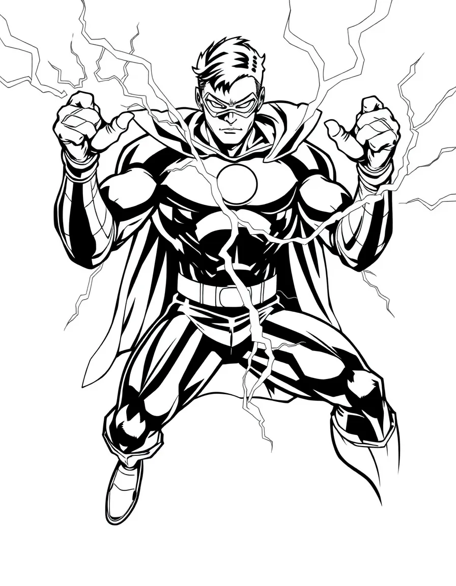 A hero with electricity arcing between their hands