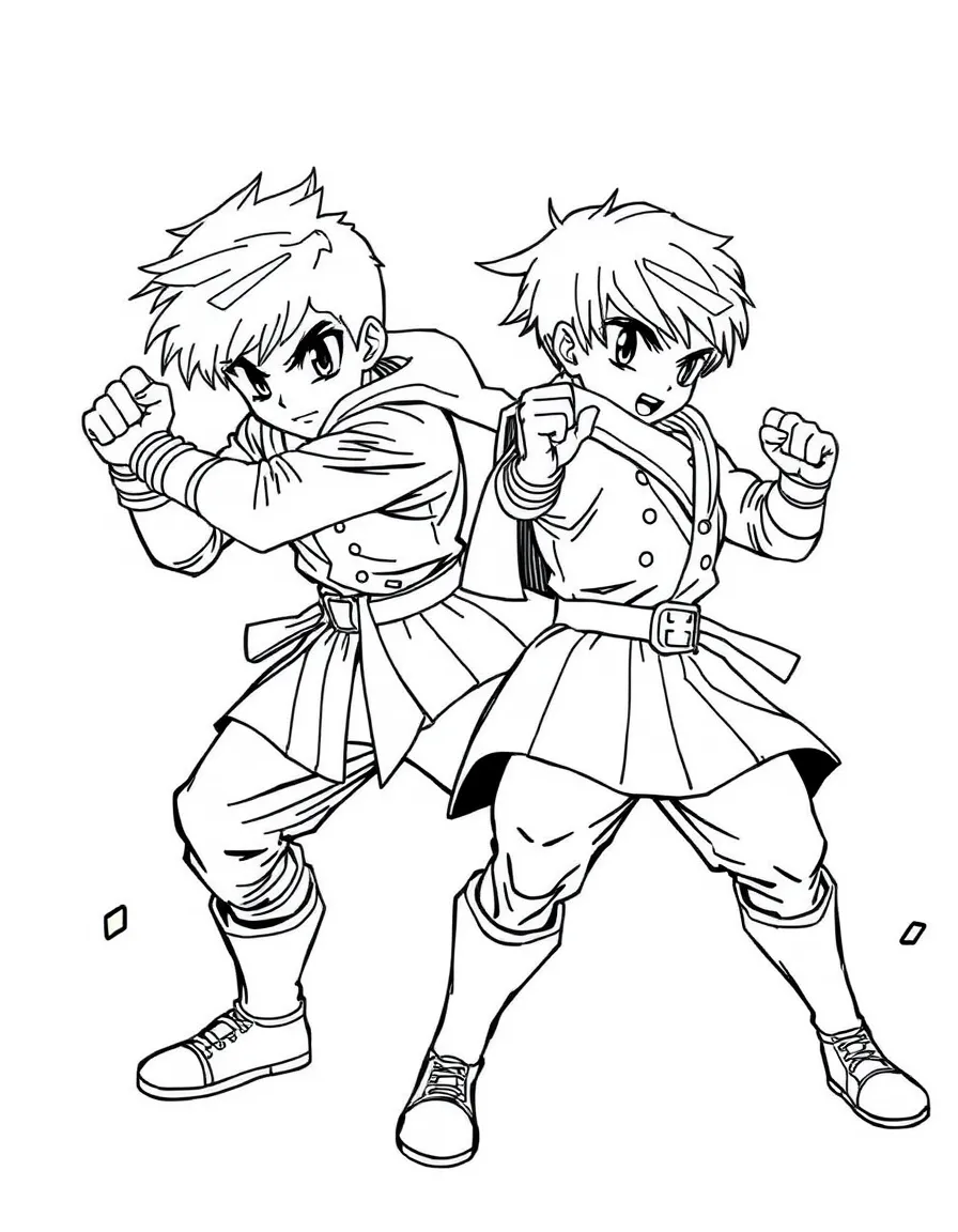 Siblings with similar abilities but different fighting styles