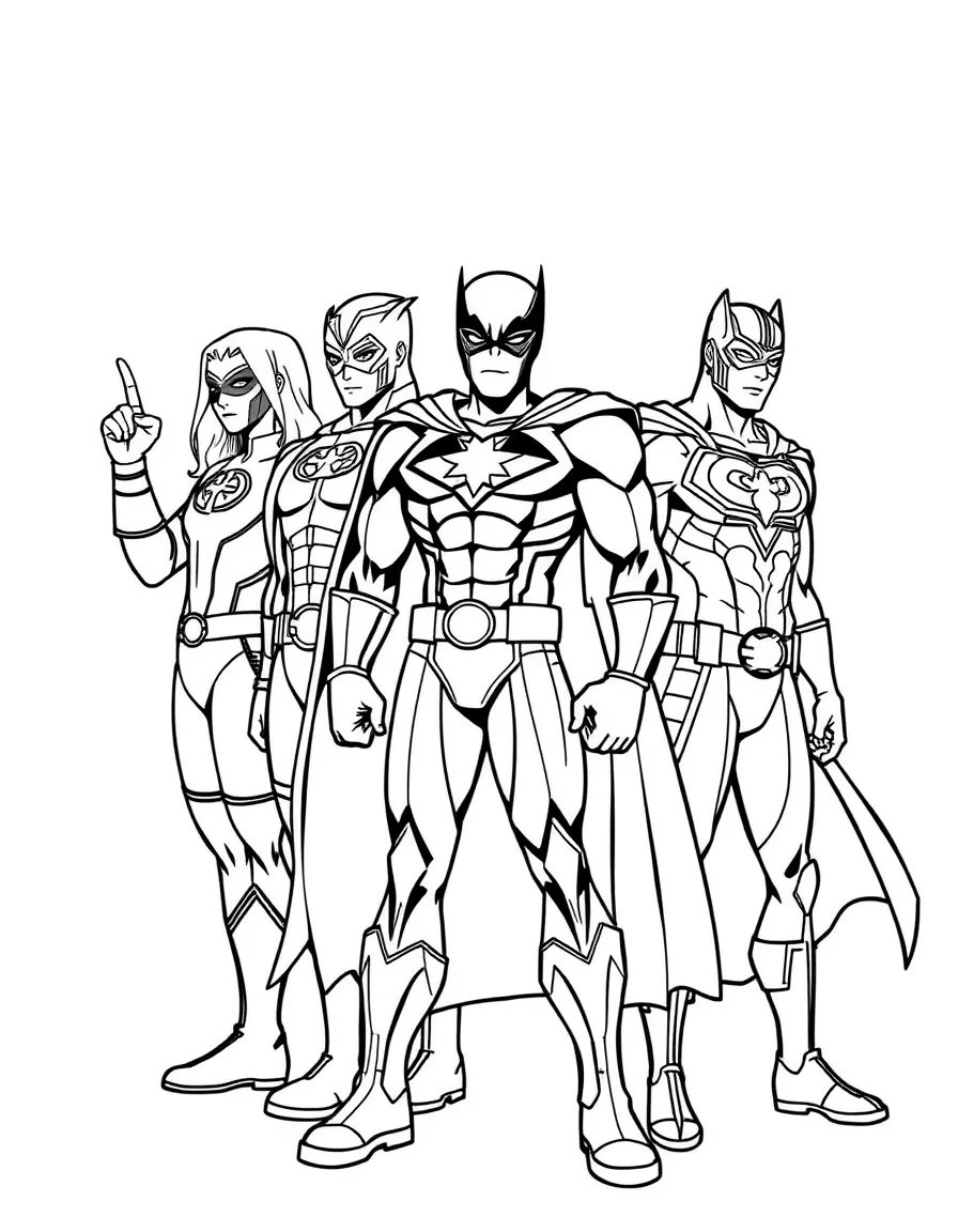 An international hero summit with various costume styles