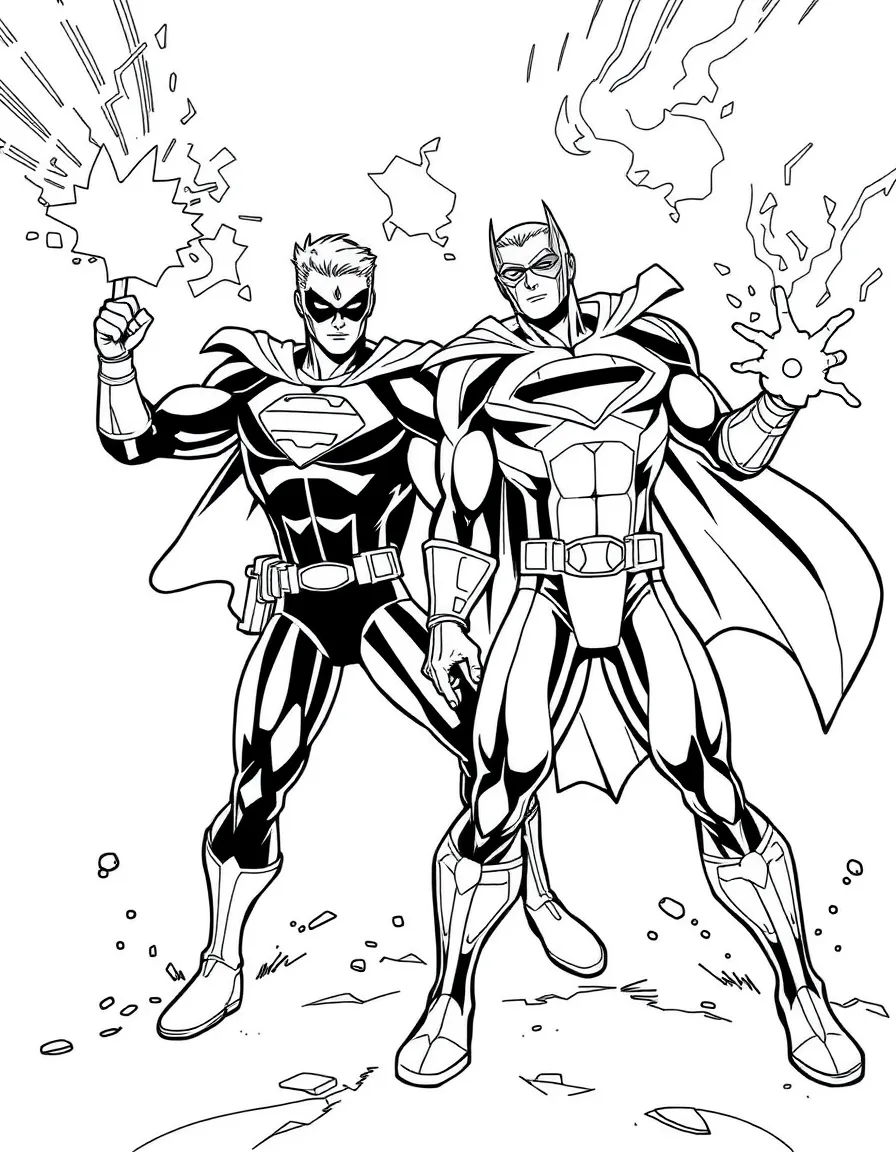 Two heroes with similar powers in friendly competition