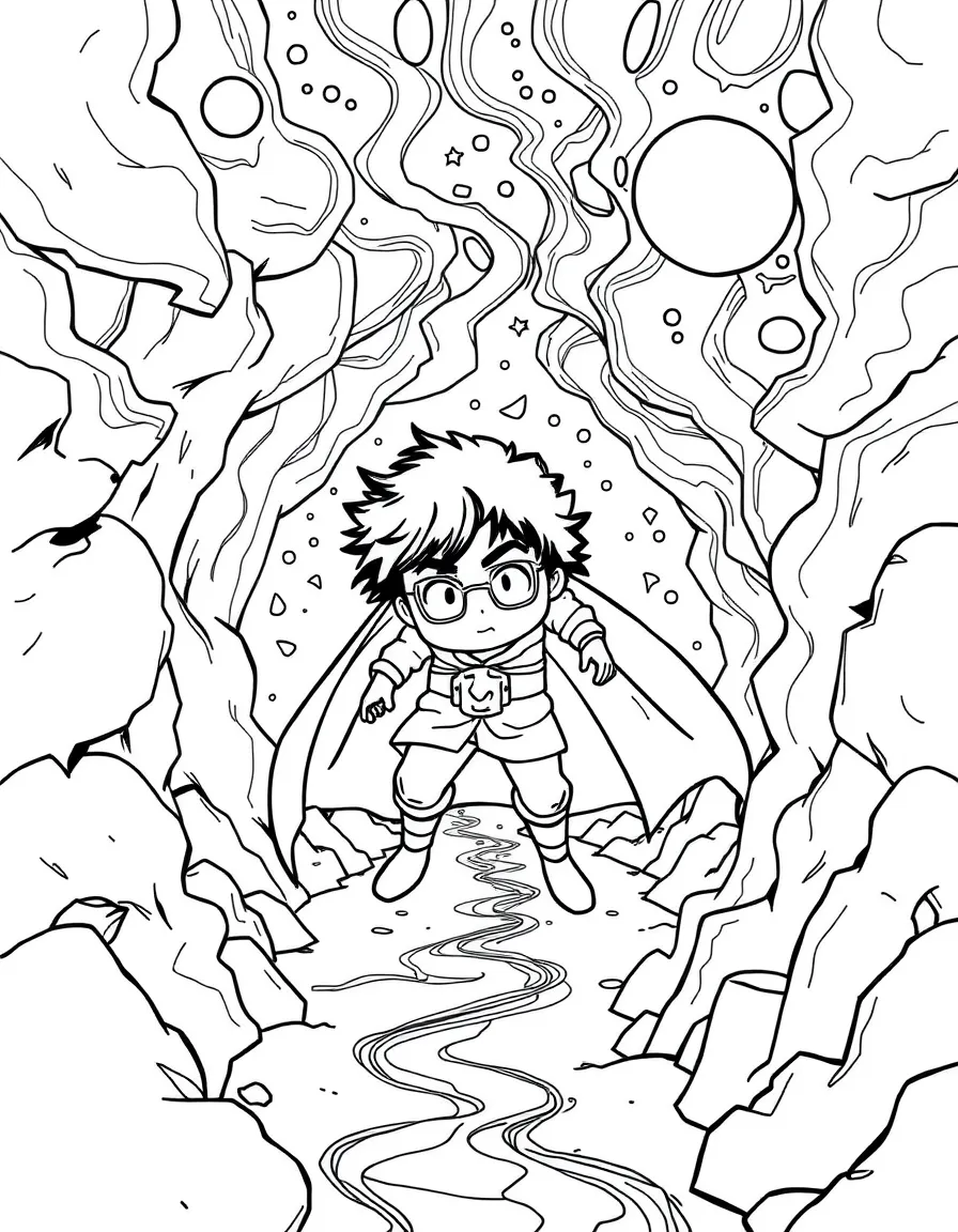 A hero stuck in a time loop repeating the same events