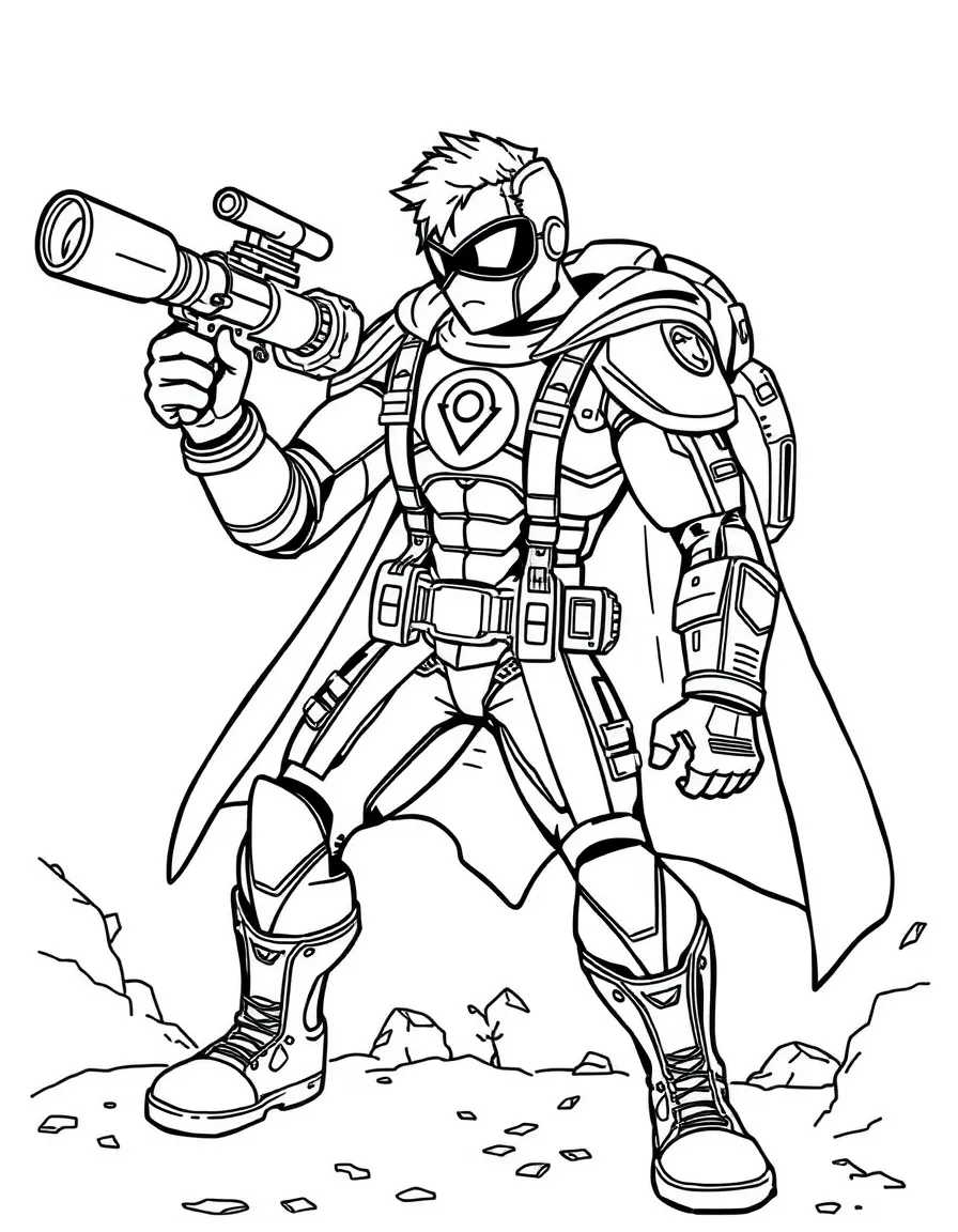 A hero testing experimental new equipment