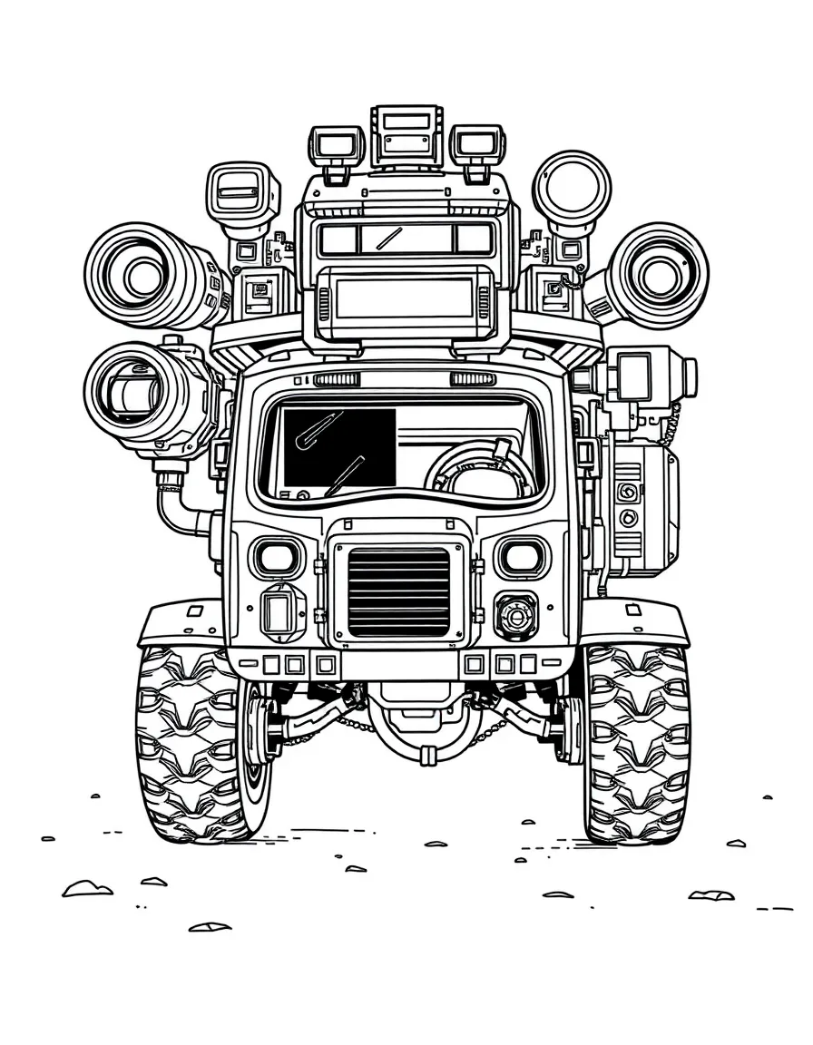 A hero's mobile command center with advanced systems