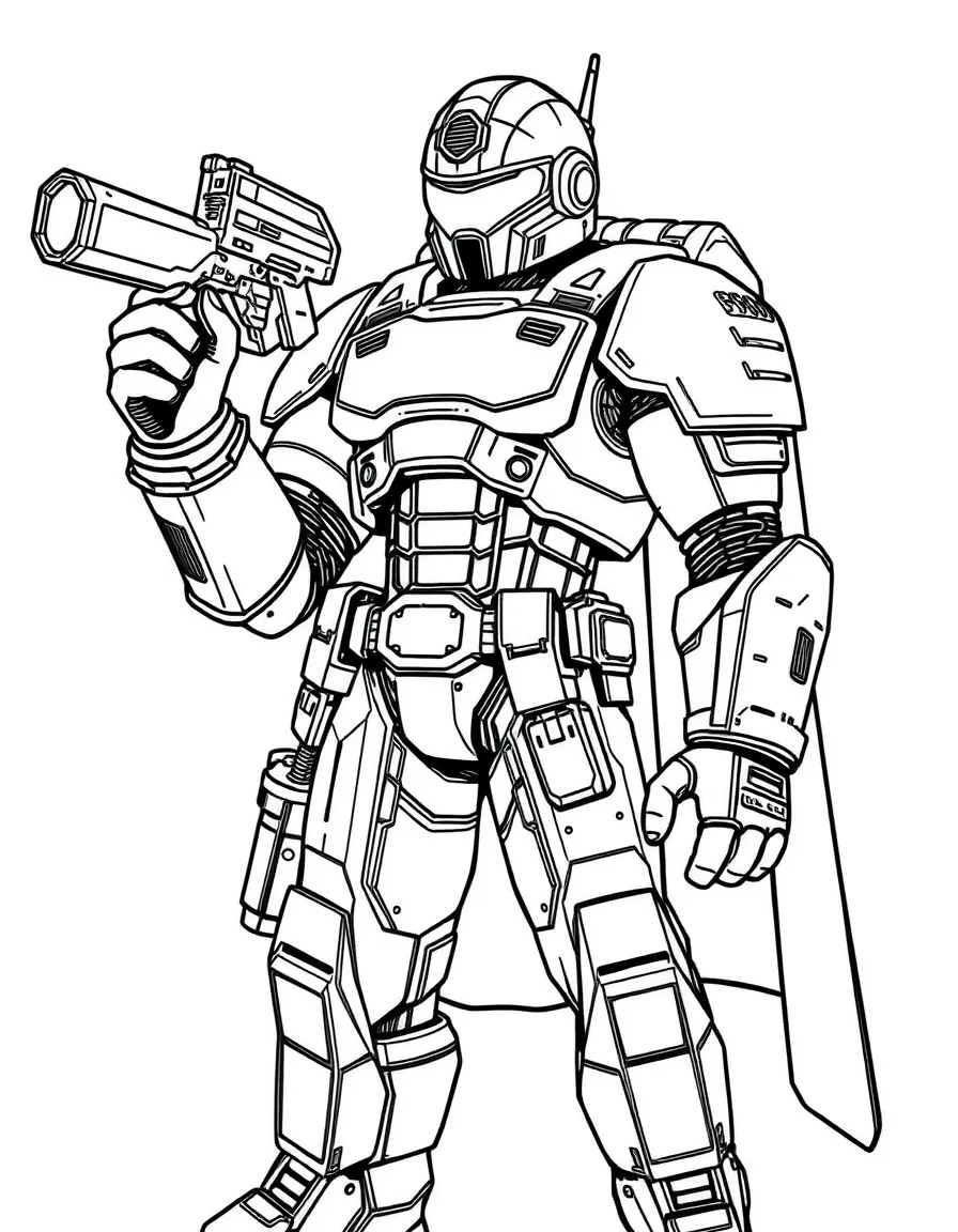 A hero's tech being upgraded by a support team