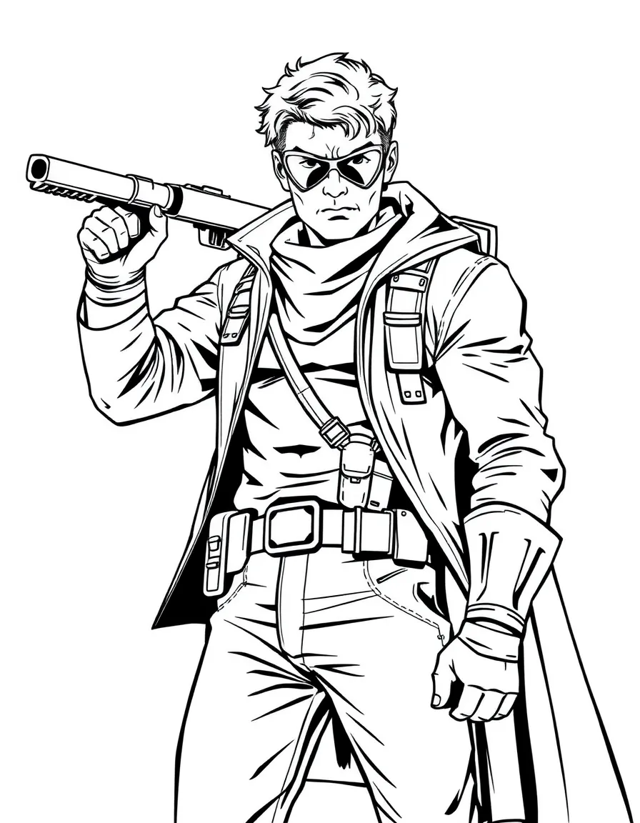 A hero disguised as a civilian for a covert mission