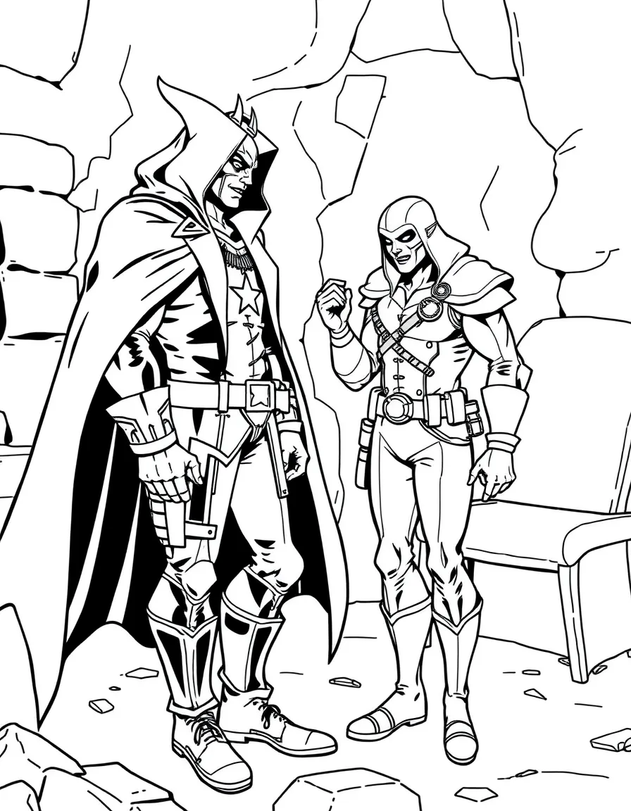 A hero pretending to be a villain to gather information