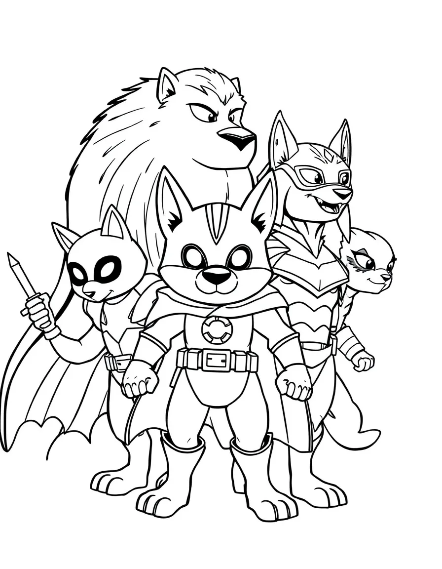 A team of animal heroes with different abilities