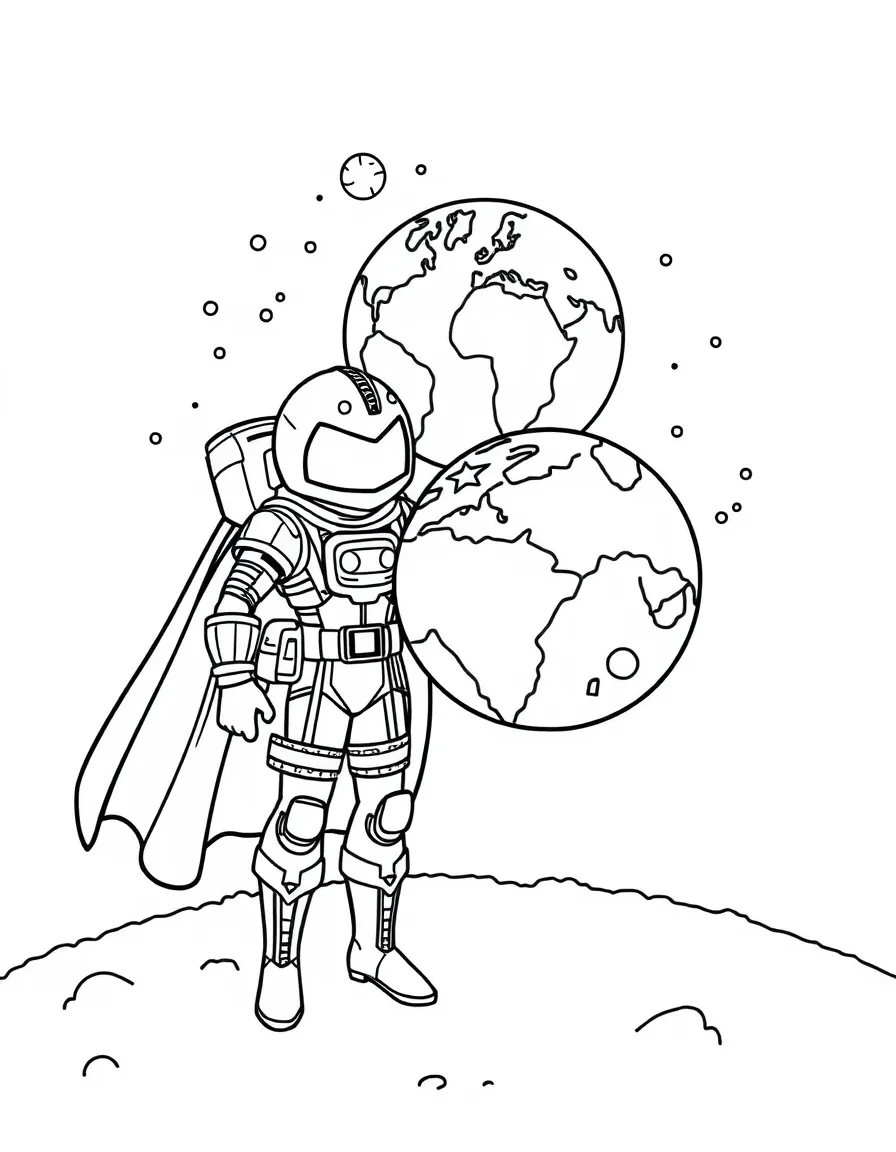 A space hero and earth-based hero joining forces