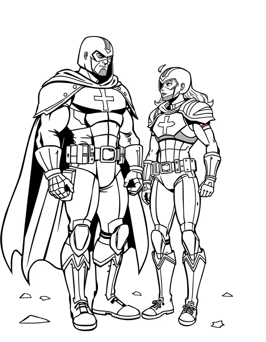 A veteran hero showing a rookie from another team the ropes