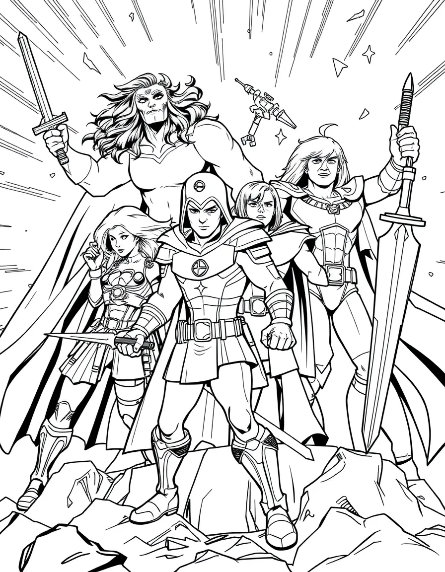 Heroes from different time periods working together