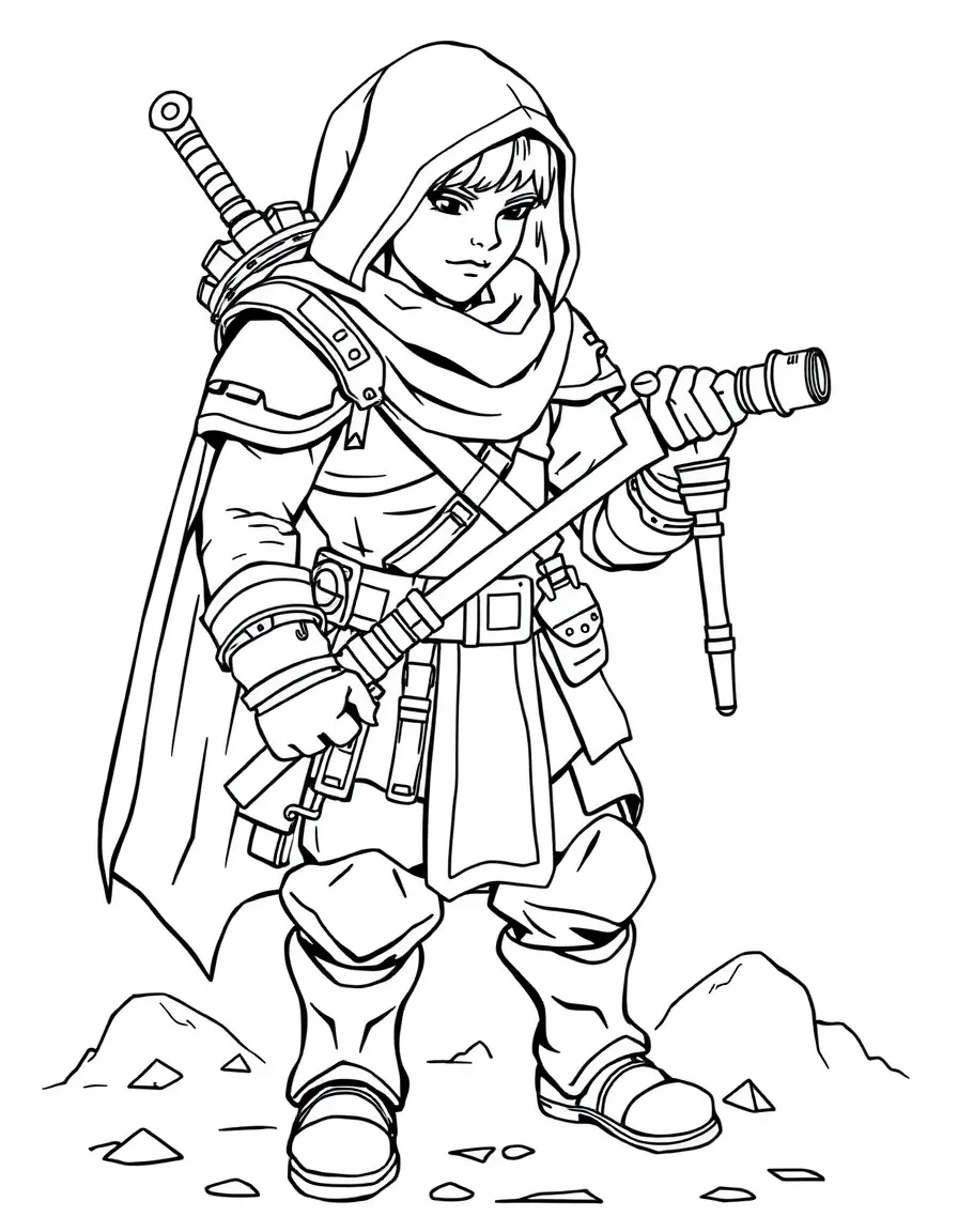 A hero crafting a replacement for damaged equipment