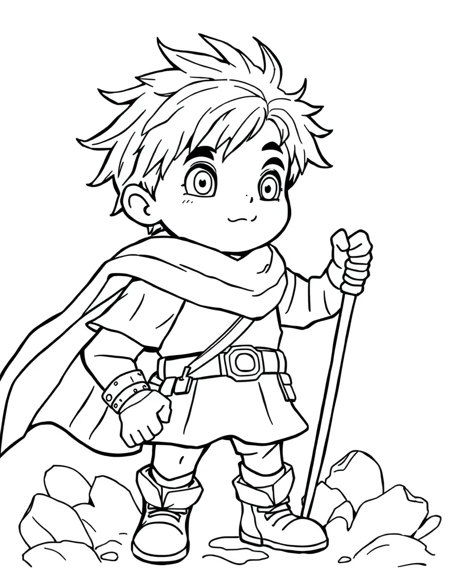 A young hero inspired by stories of past heroes