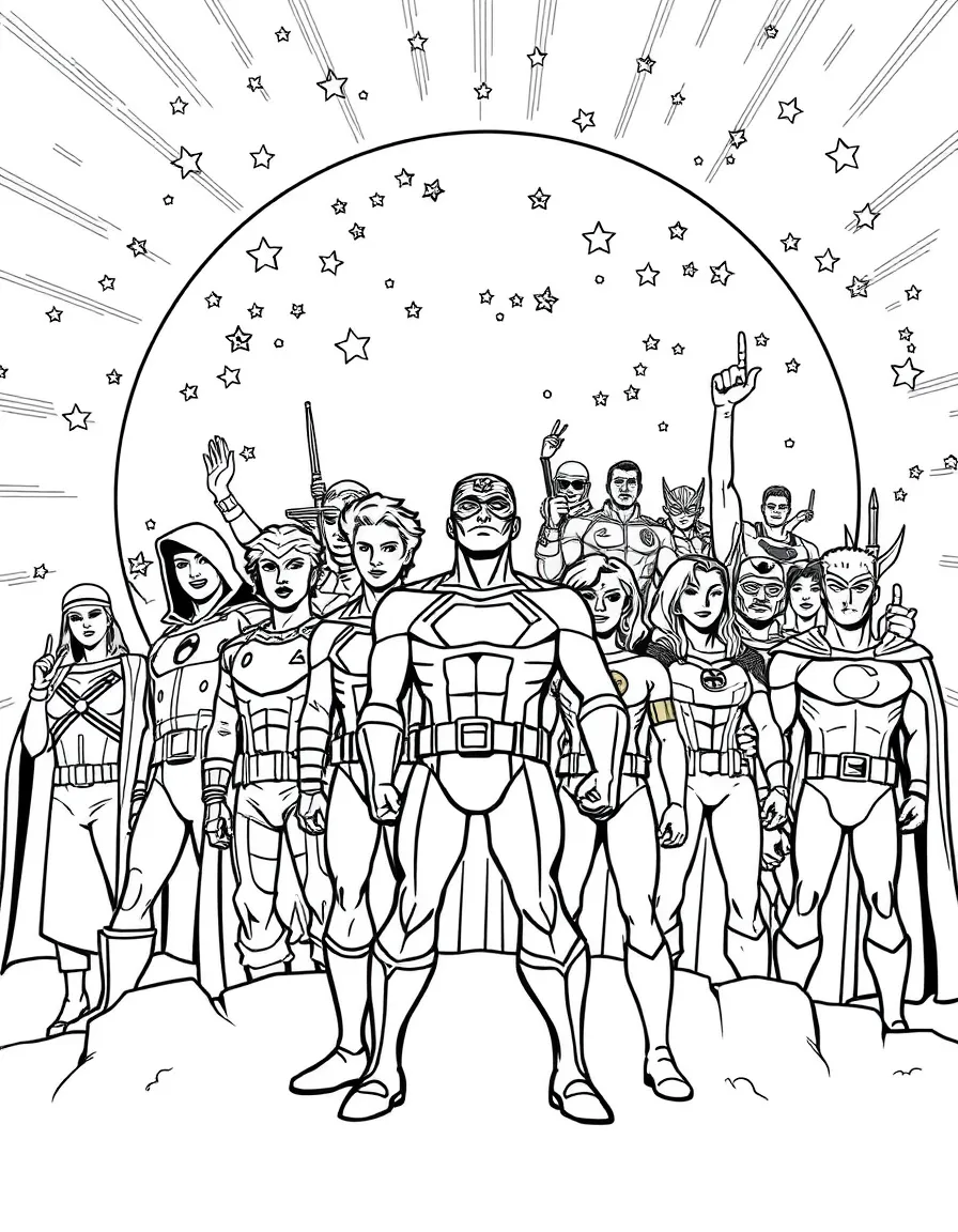 A gathering of past and present heroes celebrating a legacy
