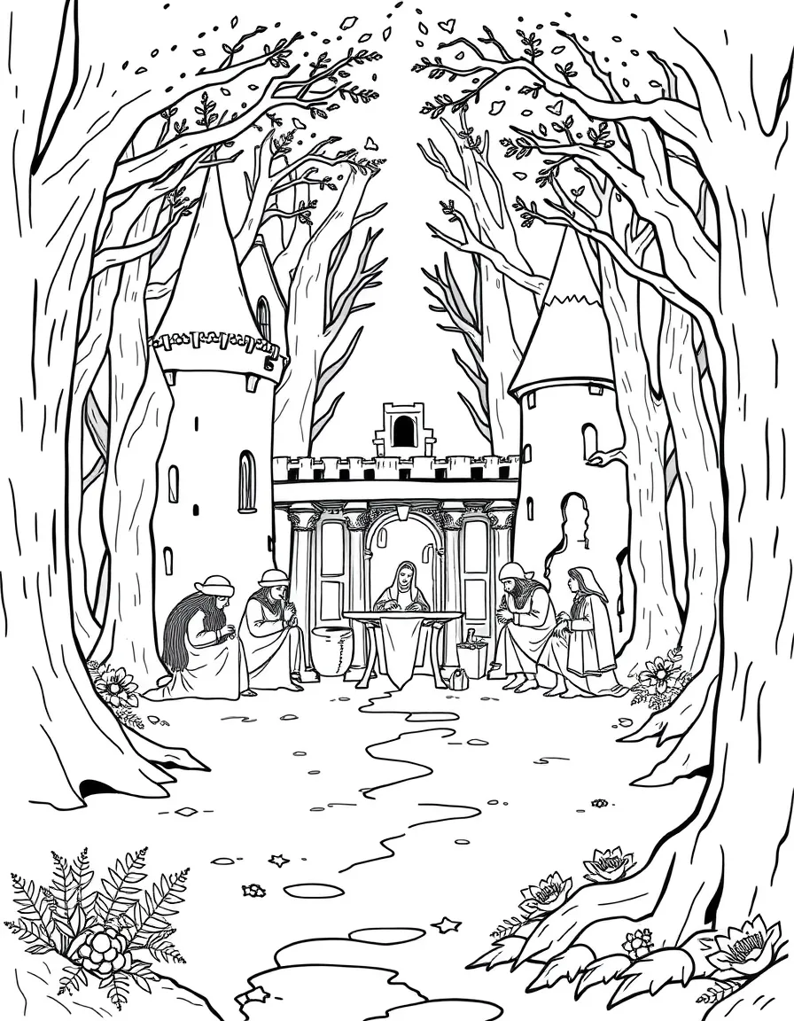 A secret meeting place where representatives from castle and forest maintain ancient treaties